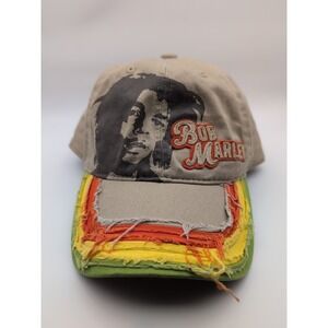 Bob Marley Ripped Brim Baseball Hat Adjustable Roots Wear